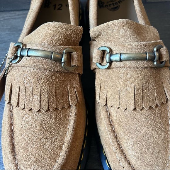 Dr Martens Adrian Snaffle Repello Python Emboss Suede Loafers Brown Size 12 - Picture 7 of 11